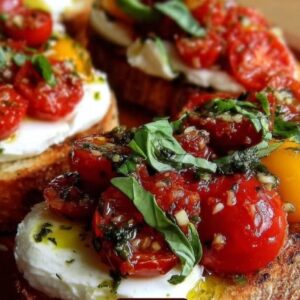 Burrata toast, marinated tomatoes & fresh basil